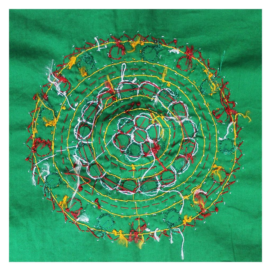 Garvi Gurjari (A Gujarat Govt Enterprise) Cotton Multicolor Hand Embroidered Patch with Mirror Work(GGCMEP67) view 2