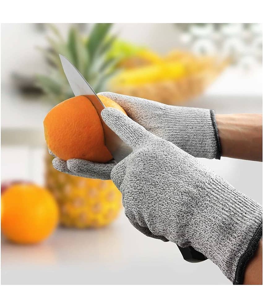ORCA Cut Resistant Gloves 1 Pair, High Performance Level 5 Protection, Food Grade Kitchen Glove for Hand Safety While Cutting, Cooking, Doing Yard Work (Free Size) view 2