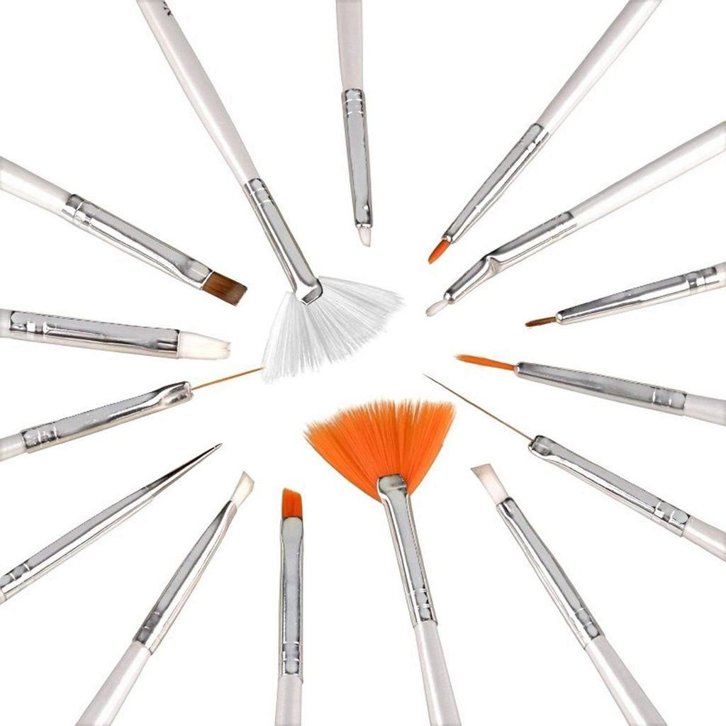 15Pcs Nail Art Brushes Set Professional Acrylic Nail Brush for UV Gel Nail Art Design Manicure Pedicure Nail Art Tools view 2
