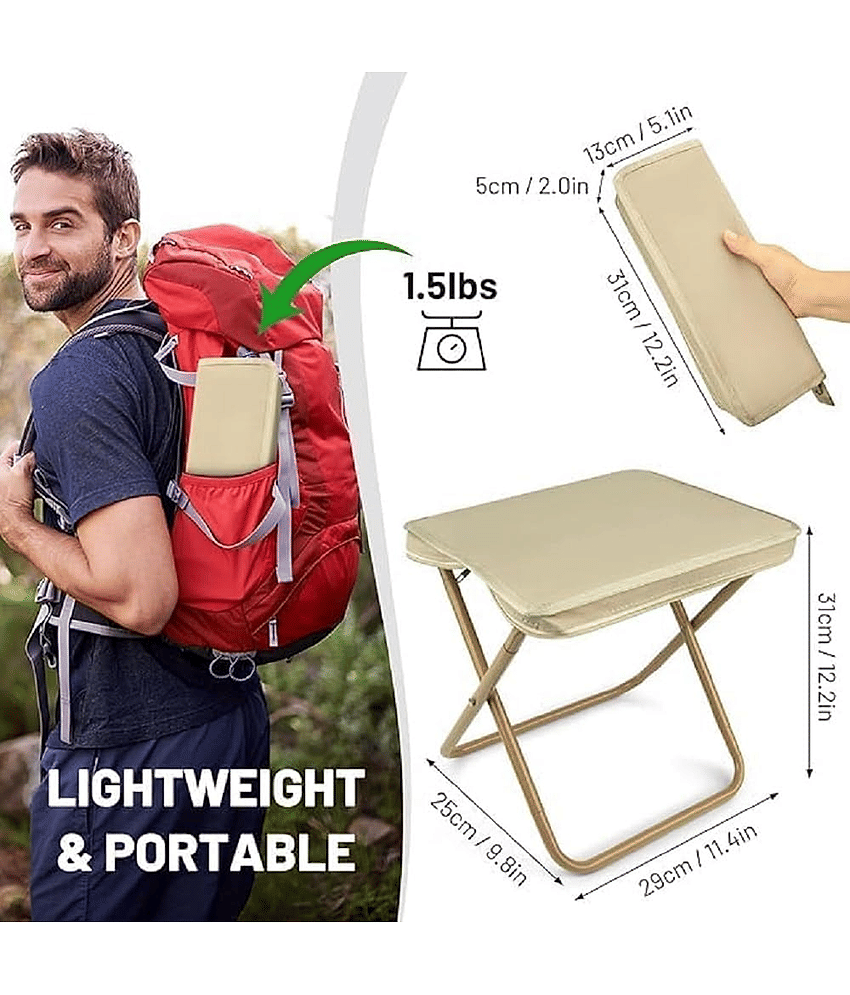 Folding Stool Camping Stool Foldable Camp Chair Collapsible Stooll Portable Chair Travel Foot Stool for Backpacking Fishing Hiking Picnic view 2
