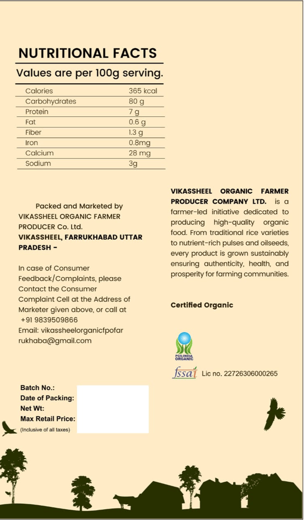 Vikassheel Organic Basmati Rice 1Kg view 2