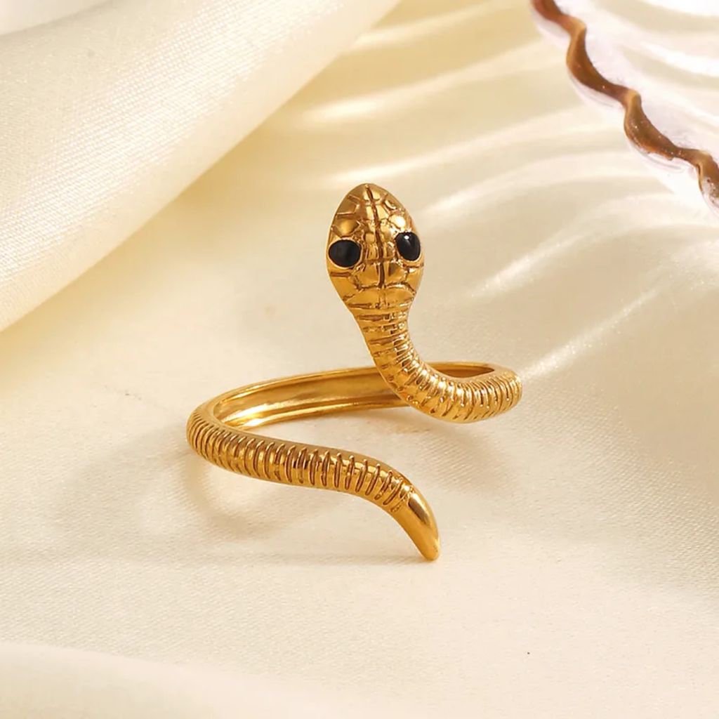 Serpent Viper - Stainless Steel Snake Ring view 2