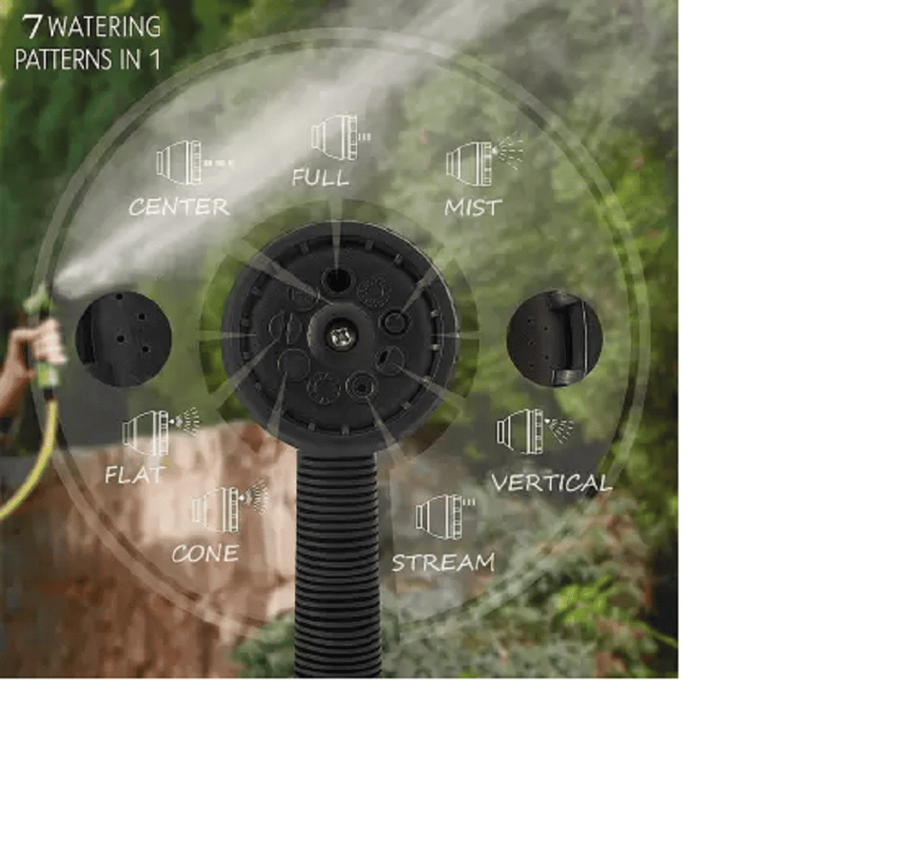 Greenery 15MTR PREMIUM HOSE GREEN 1/2" INCH WITH 8 MODE / PATTERN SPRAYER Hose Pipe view 2