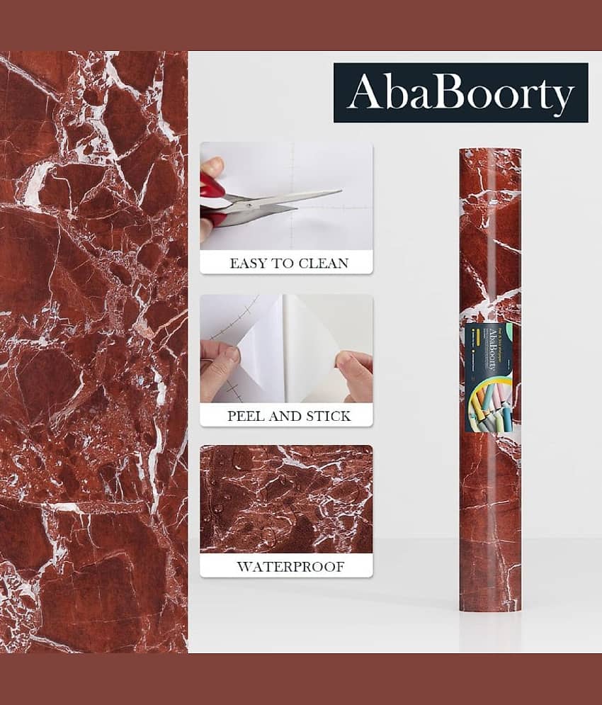 Sekhmet Red Marbal Kitchen cabinets Marble Wallpaper Oil Proof Waterproof Floor Tiles Stickers Waterproof Wall Paper for Home and Kitchen(60*200cm) view 2