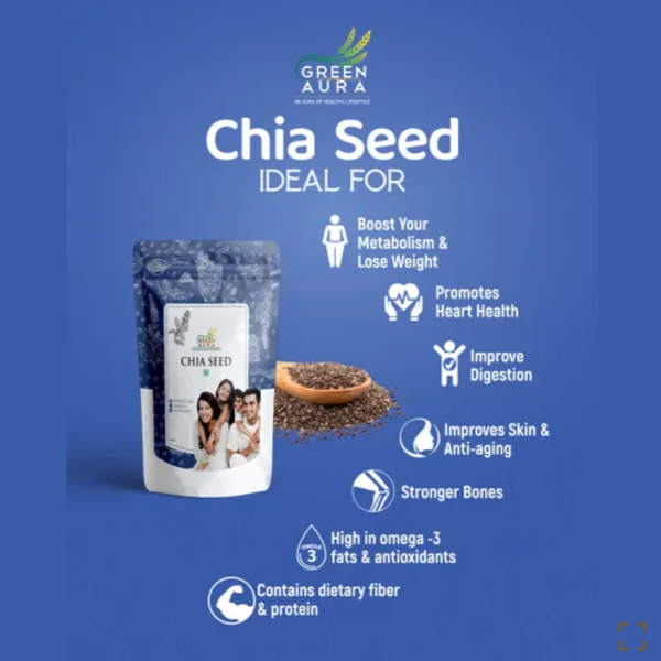 Green Aura Chia Seed - 200 gm view 2