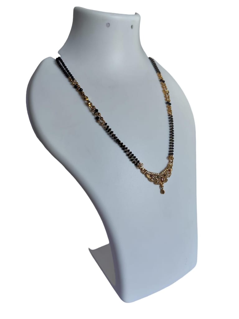 Gold Plated Traditional Indian Marathi Mangalsutra Necklace for Women view 2