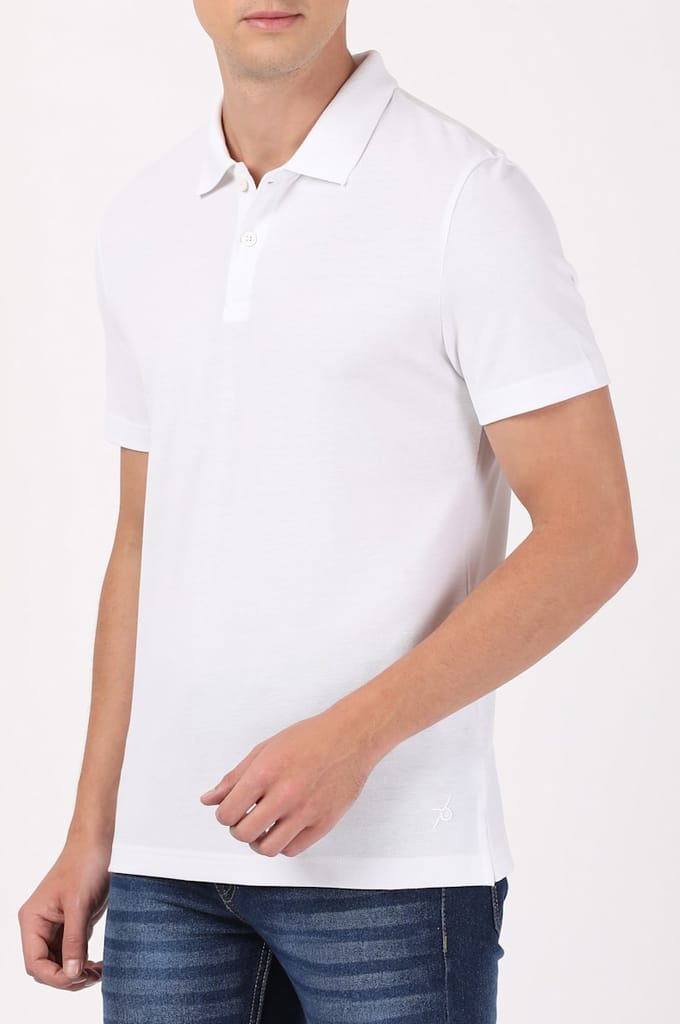 Men's Regular Fit Polo Neck Half Sleeve Solid Casual T-Shirt | Polo T-Shirt for Men view 2