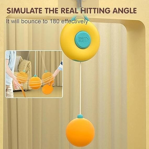 Amitasha Hanging Table Tennis Trainer Portable Ping Pong Physical Activity Toy for Kids with 2 Racket & 6 Balls Pingpong for Outdoor & Indoor Games view 2