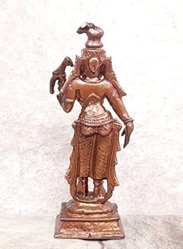 Searchers Paradise - Copper Idols andal ,9.4 inches, Copper Handmade 115 Grams, Patina Antique Finish, Pack of 1 Piece view 2