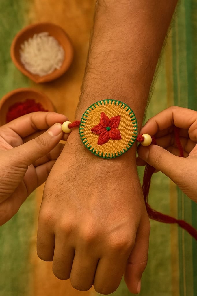 Handcrafted Embroidered Rakhi view 2
