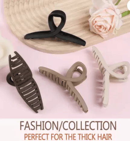 FIABLE COLLECTION 4 pcs T-shape Large Hair Claw Clips for Women and Girls Hair Claw (Multicolor) view 2