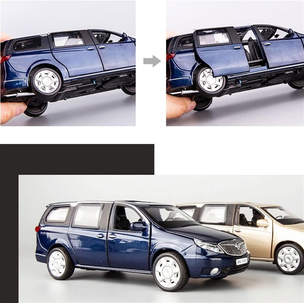 KTRS ENTERPRISE 1:32 Scale For Bick GL8 MPV Toy Car Proswon Diecast Vehicle Model Pull Back Sound & Light Educational Collection Gift For Children Famous Car Model view 2