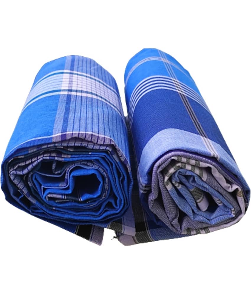 KAKUMANU Polyester Men's Lungi Multi ( Pack of 2 )