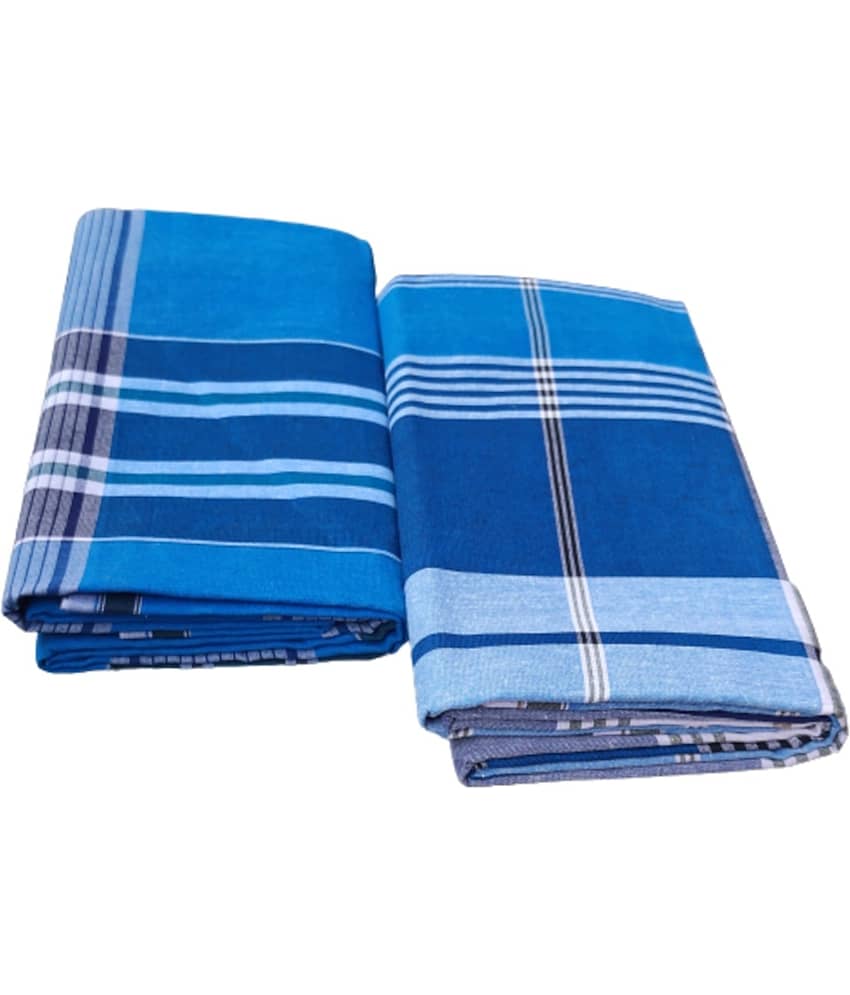 KAKUMANU Polyester Men's Lungi Multi ( Pack of 2 ) view 2