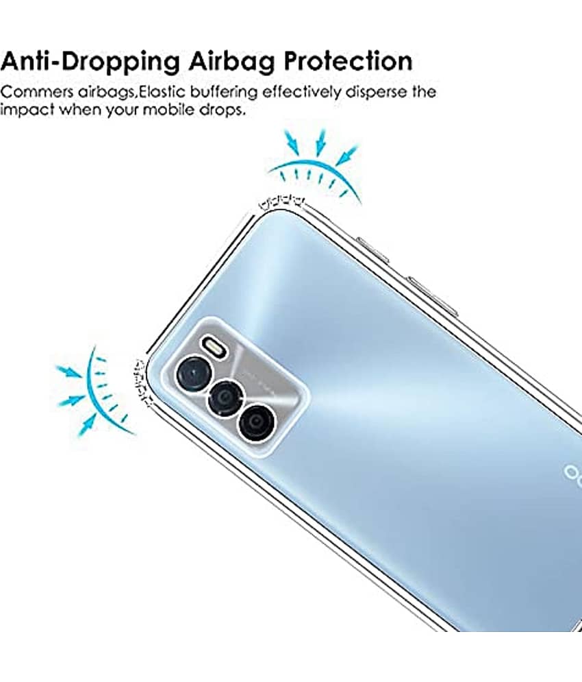 ZAMN - Transparent Silicon Plain Cases Compatible For Oppo A16 ( Pack of 1 ) view 2