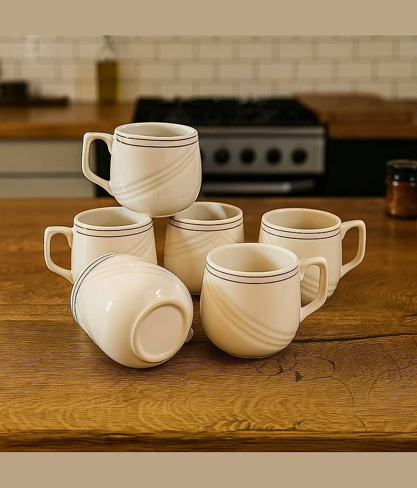 Love Unlimited Solid Bone China Tea Cup 150 ml ( Pack of 6 ) view 2