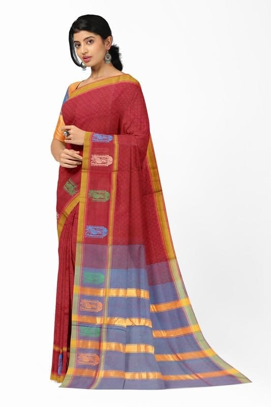 APCO Handloom - Women's Rahajmundry Pure Cotton Grey Handloom Saree (Angara Handloom Saree) 108 view 2