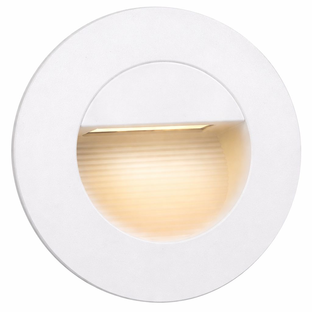 SPARKWORLD Round LED Recessed Step Light | Warm White Indoor & Outdoor Wall Light | White Body Stair & Pathway Light | Colour: 5w_(WithoutSensor) view 2