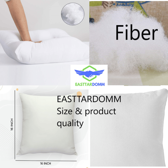 EASTTARDOMM Strip pillow| White |Pack of two| Size – 16 x 26 Inches | view 2