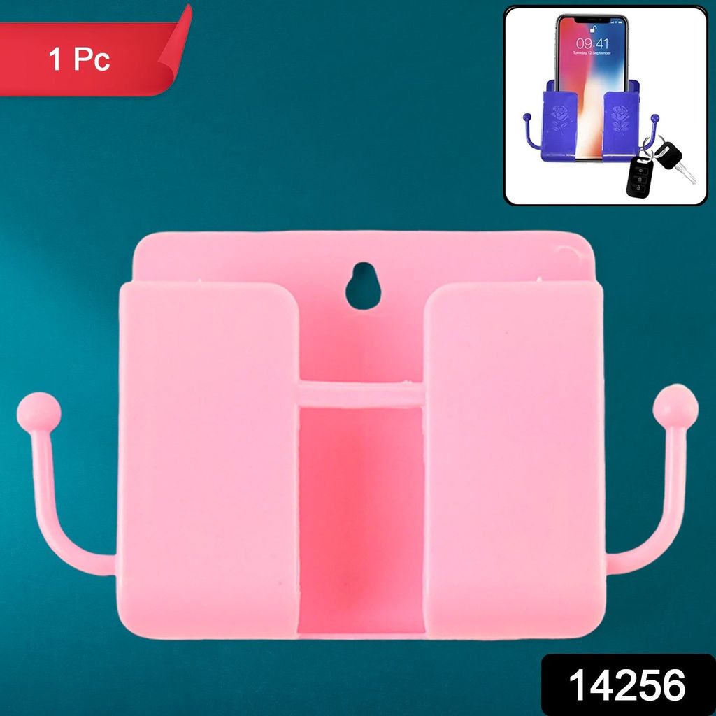 1 Pc Blue Wall mount Mobile Stand With Hook view 2