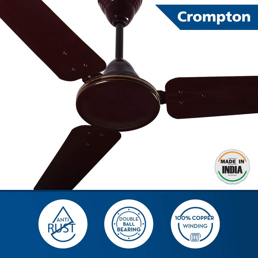Crompton Cool Breeze 900 mm (36 inch) Long Lasting Rust Free Ceiling Fan - Brown view 2