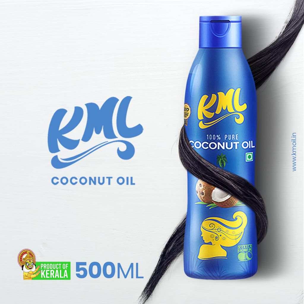 KML Natural 100% Pure Coconut Hair Oil (500 ml) view 2