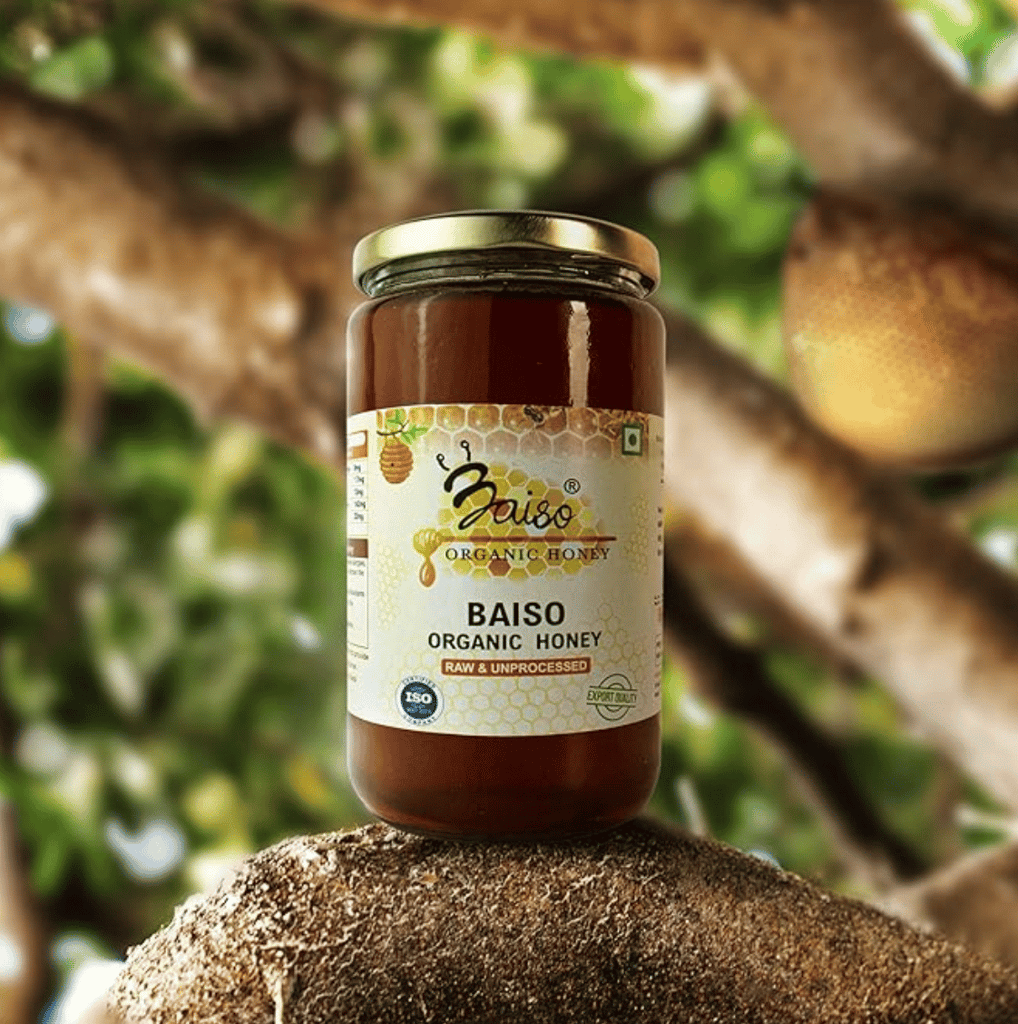 Baiso Organics Raw Unprocessed Natural Multiflora Honey - 1 KG