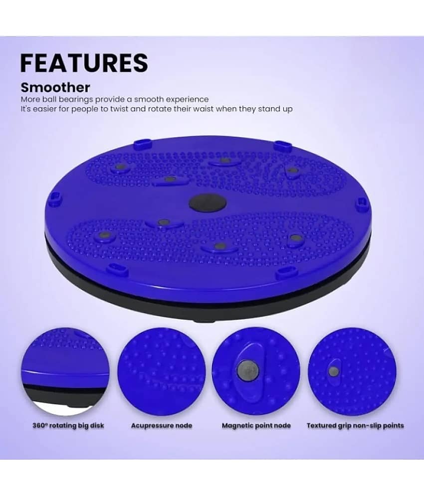 Horsefit Tummy Twister | Twisting Waist Disc | Waist Trimmer | Body Toner | Fat Burner | Aerobic Exercise Foot Exercise Fitness Twister | Fat Buster | Perfect Home Gym Equipment for Men & Women (Blue) view 2
