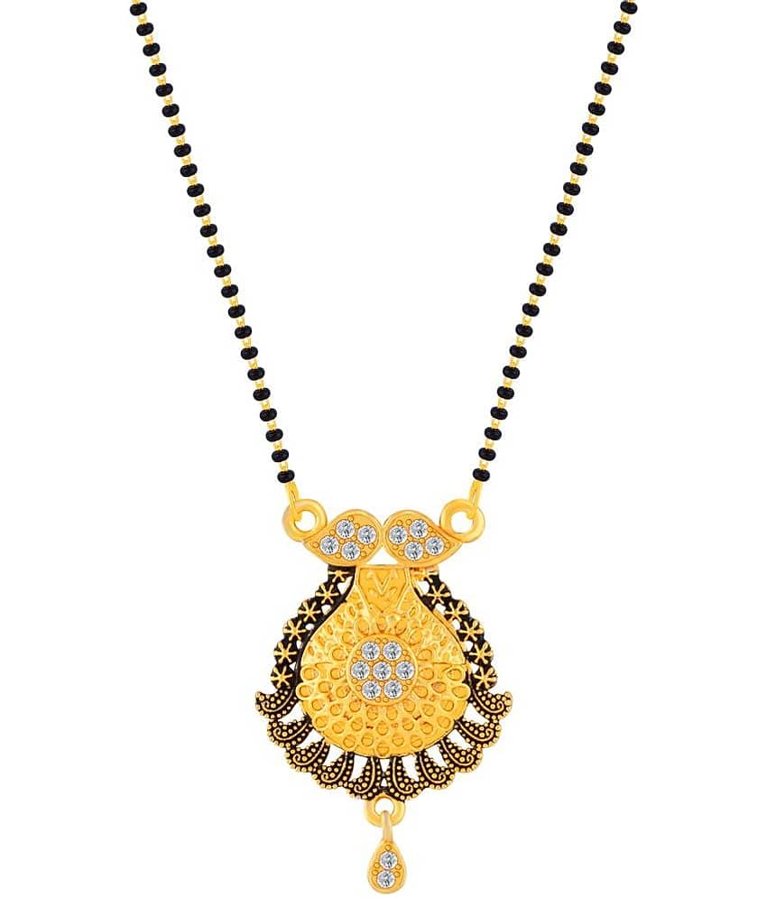 Silver Shine - Black Mangalsutra ( Pack of 1 ) view 2