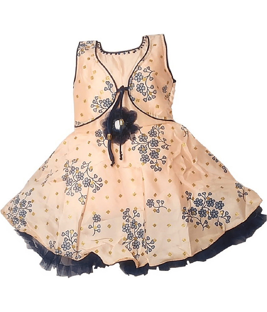 harshvardhanmart Baby Girls Cotton Blend Frocks ( PeachPuff ) view 2