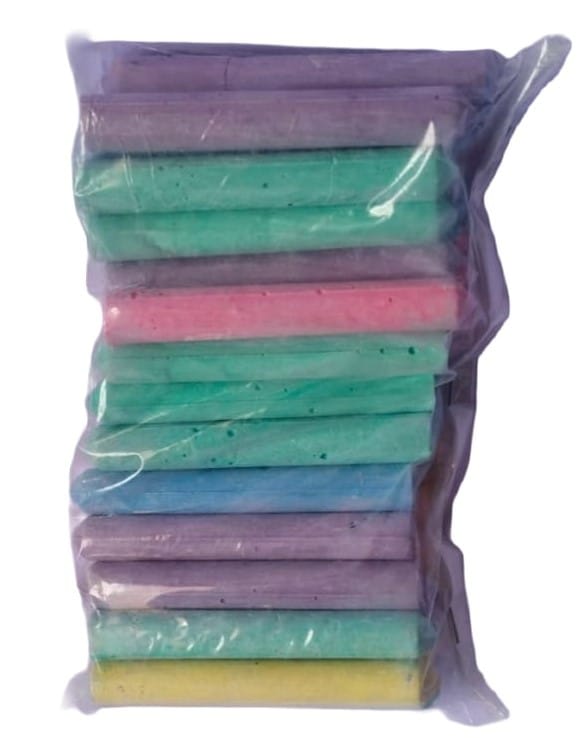Assorted Colorful Chalk Sticks Set - Non-Toxic & Dustless for Art & School view 2