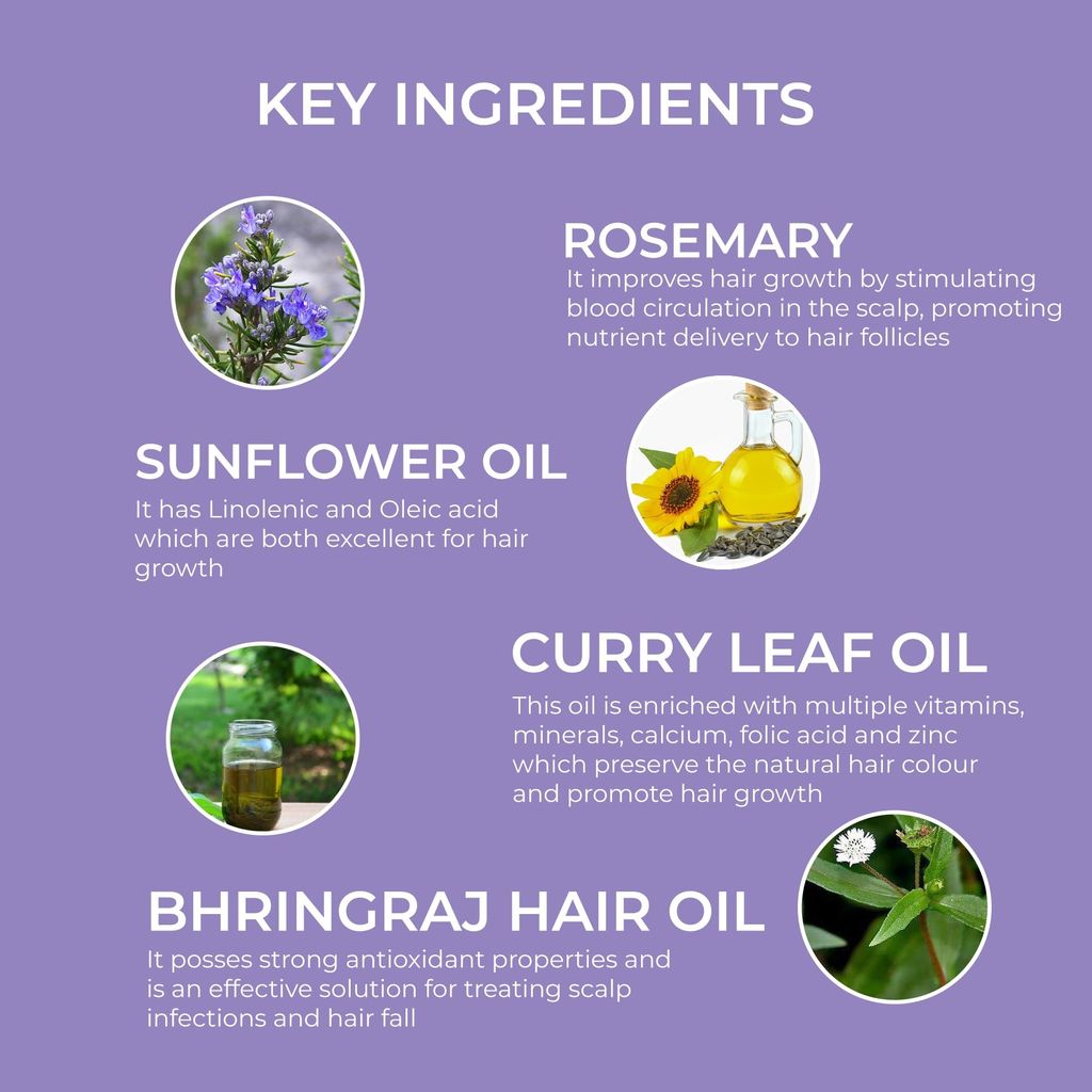SPRING H2O Rosemary & Rice Water Spray and Rosemary Oil Combo for Hair Regrowth, Reduce Hair Fall, Strengthens Hair Roots & Strand, 400ml view 2