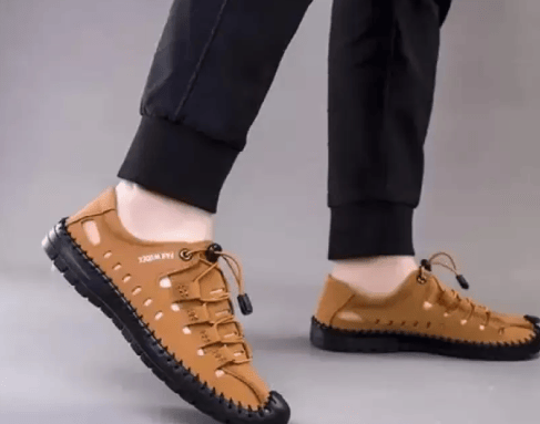Men Flats Sandal (Tan , 6) view 2