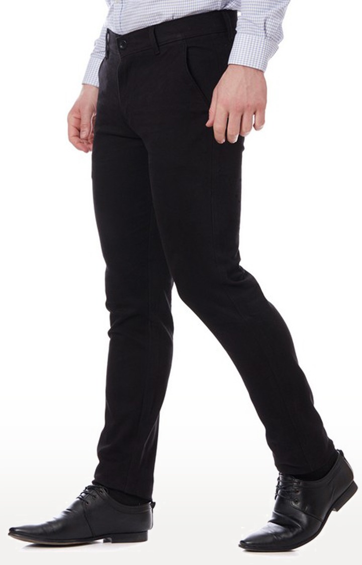 TAHVO Men Black Trousers view 2