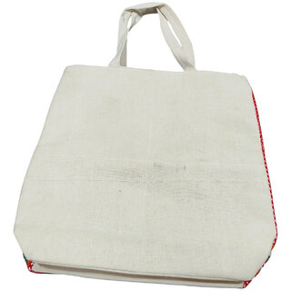 Handcrafted Embroidered Cotton Tote Bag for Women Reusable Shopping Travel Shoulder Bag Multicolor Floral Design view 2