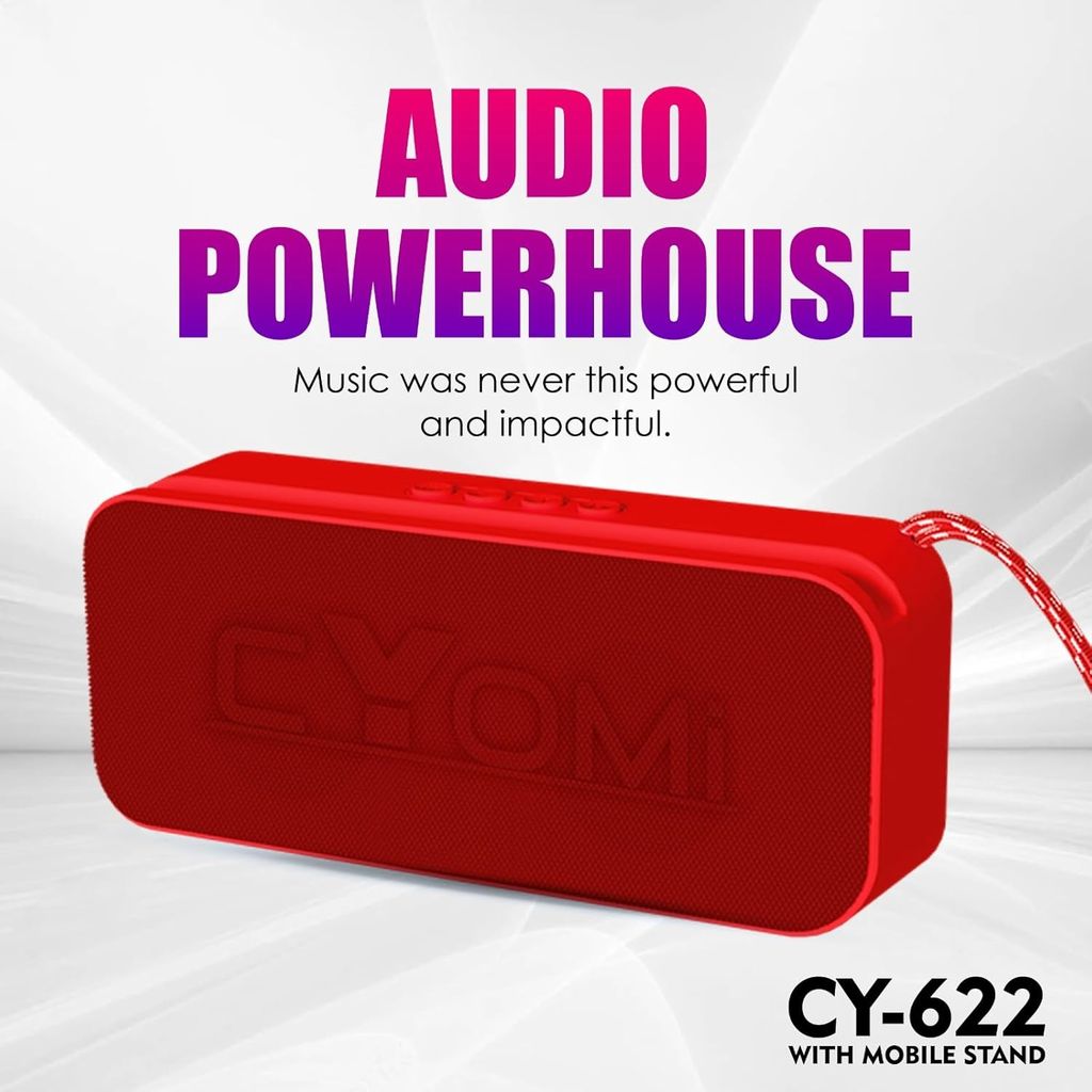 CYOMI CY-623 10W Dual Speaker with Bluetooth, USB, FM & Mobile Stand view 2