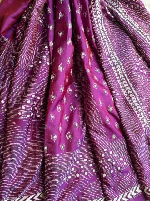 Blended Kantha Stitch Purple view 2