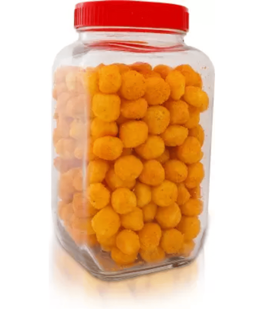 CROCO JAR - Red Glass Food Container ( Pack of 2 ) view 2