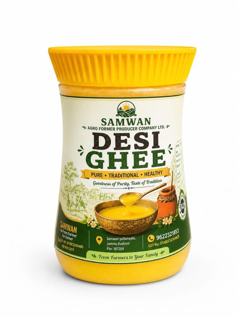 Samwan Desi Ghee (100% Pure & Natural) - 500ml *4 jar ( 2 ltr)