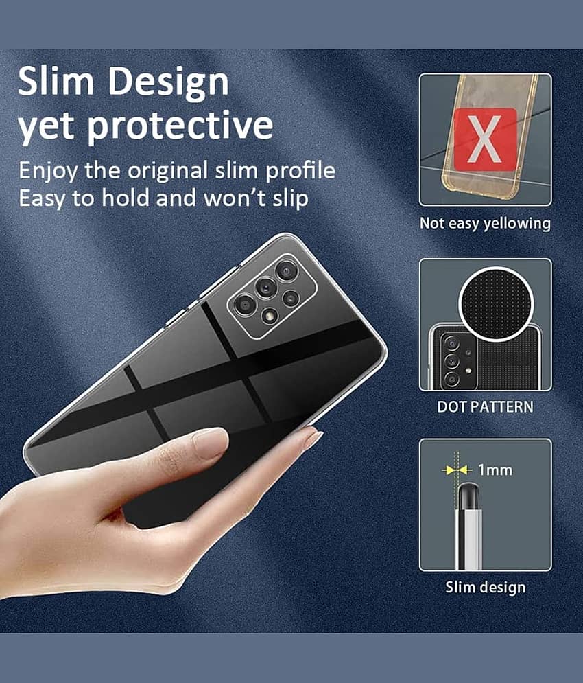 ZAMN - Transparent Silicon Silicon Soft cases Compatible For Samsung Galaxy A13 4G ( Pack of 1 ) view 2