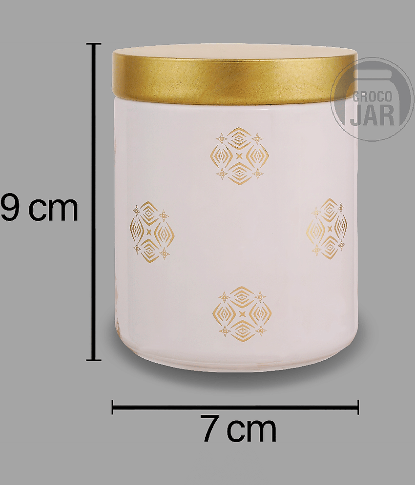 CROCO JAR Glass Gold Cookie Container ( Set of 6 ) view 2