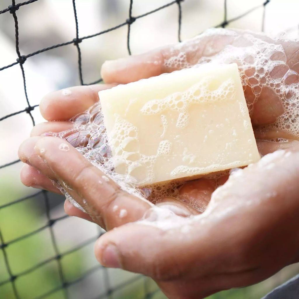 Bare Necessities Basil Rosemary Handmade soap view 2