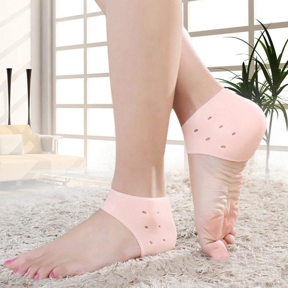 EZYFIT 1 Pair Anti Crack Silicon Gel Heel And Foot Protector Moisturizing Socks for Foot Care,Pain Relief And Heel Cracks for Men And Women (Pack Of 5) view 2