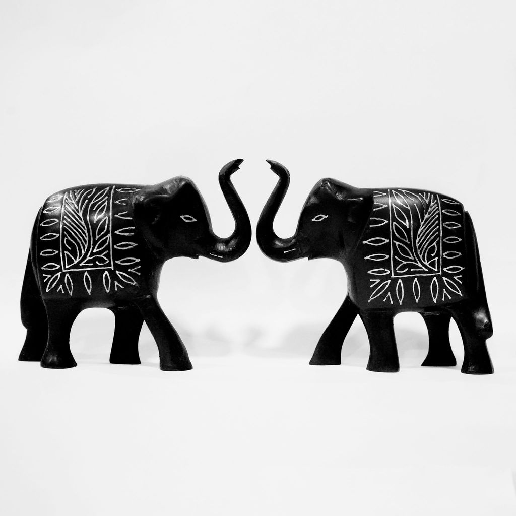 Bidri Work Elephant Pair Two Piecee Set (1TMTDCOKA08478) view 2