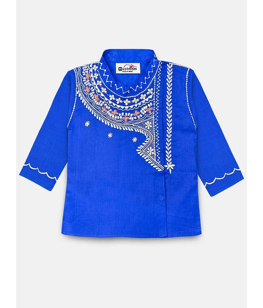 Mustmom Bright Ethnic Pure Cotton Full Sleeves Handloom Dhoti Kurta Set for Boy Rice Ceremony Annaprasanna view 2