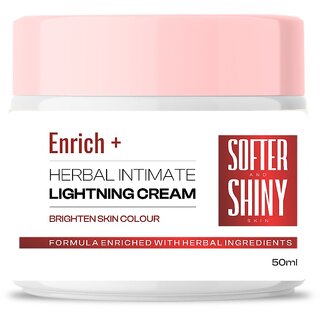 Enrrich One Herbal Intimate Lightening Cream( Pack of 1) 50ml Brighten Skin Colour Softer Shiny view 2