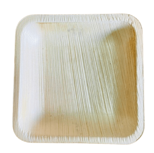 4 Inches Square Areca Leaf Plates | Disposable Plates | Eco-Friendly Plates | 100 Pieces In Pack