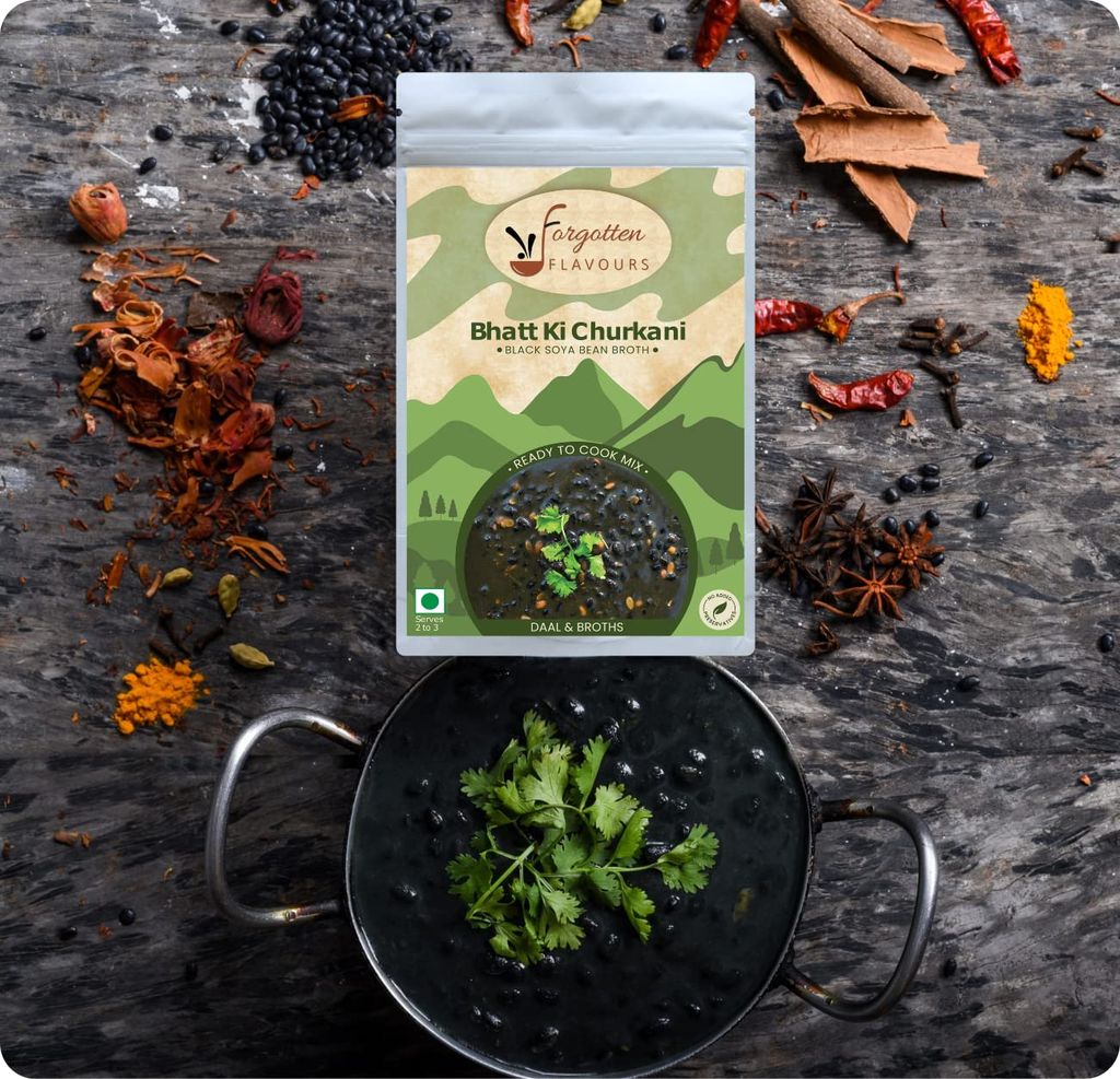 Forgotten Flavours Bhatt ki Churkani ( Black Soyabean Dal) Mix | Instant Dal Mix | Ready to Cook Dal| Fresh Ingrediant & Spices| No Artificial Preservatives or Color view 2