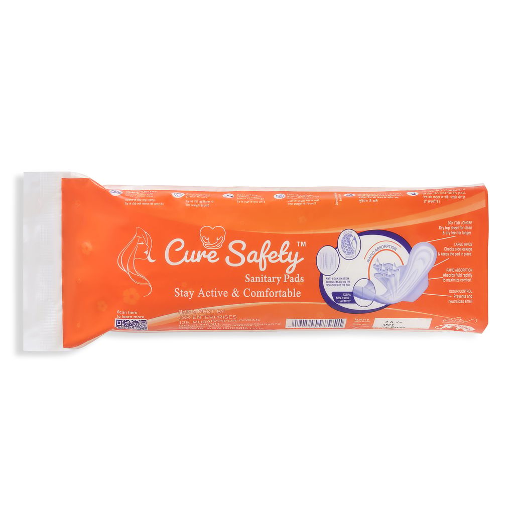 Cure Safety XL Extra Large 280mm Sanitary Pads - Pack of 2 view 2