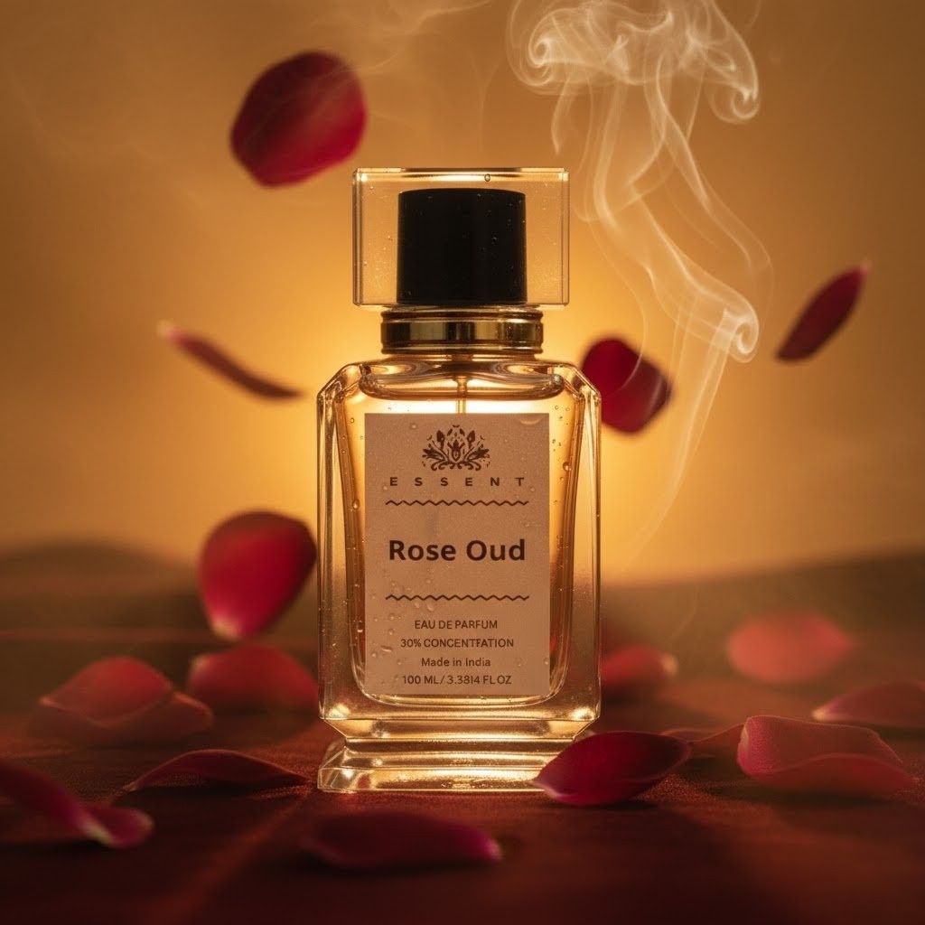 Essent Perfumes Rose Oud Eau de Parfum (EDP) – Rose Oud Floral Woody Long Lasting Perfume – Unisex Fragrance view 2